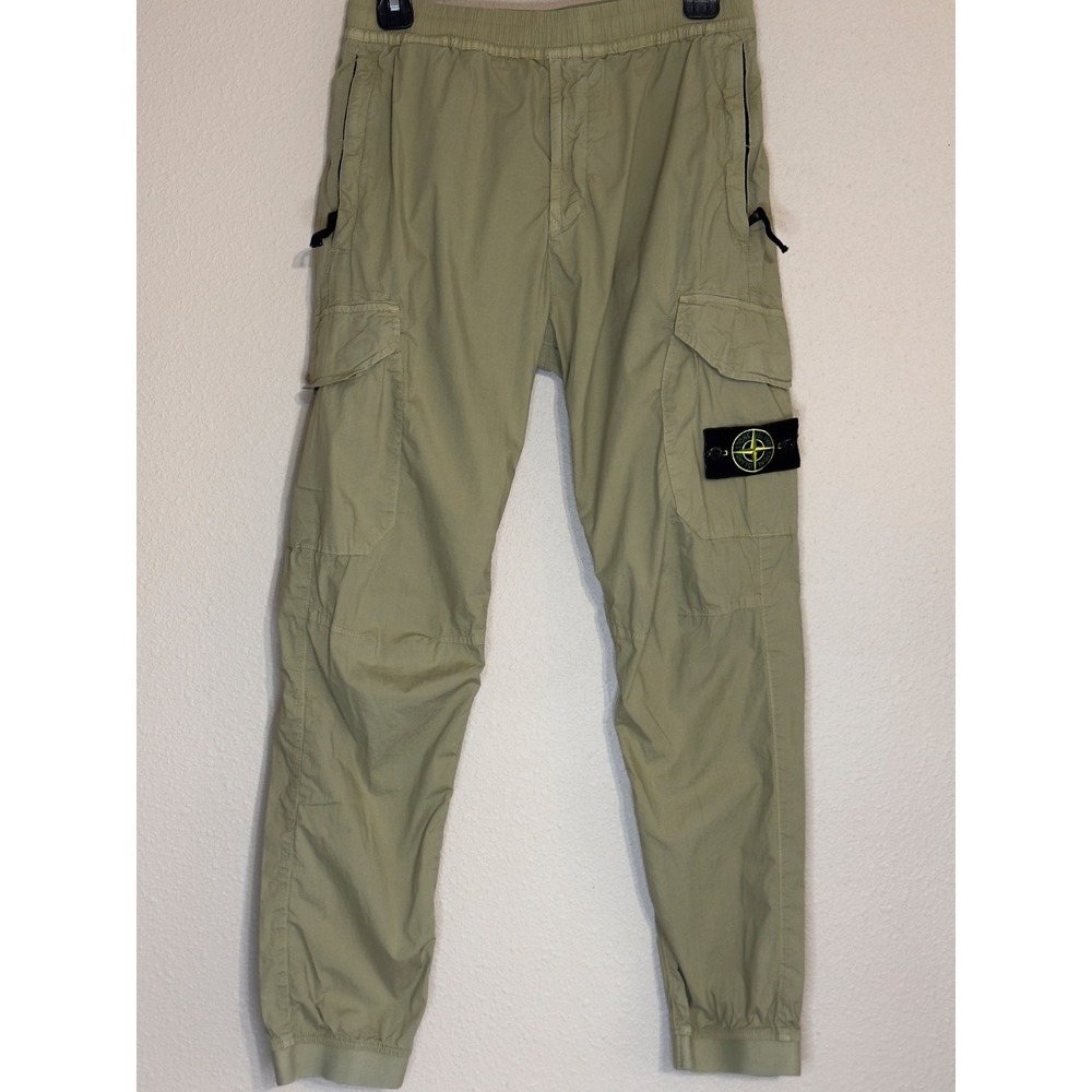 Stone Island Type RE-T Cargo Pants W30 Khaki Joggers Compass Patch